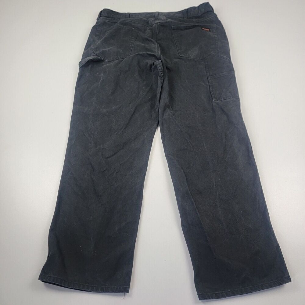 Vtg Y2K Jesse James Industrial‎ Workwear Black Carpenter Baggy Jeans Men 38x32